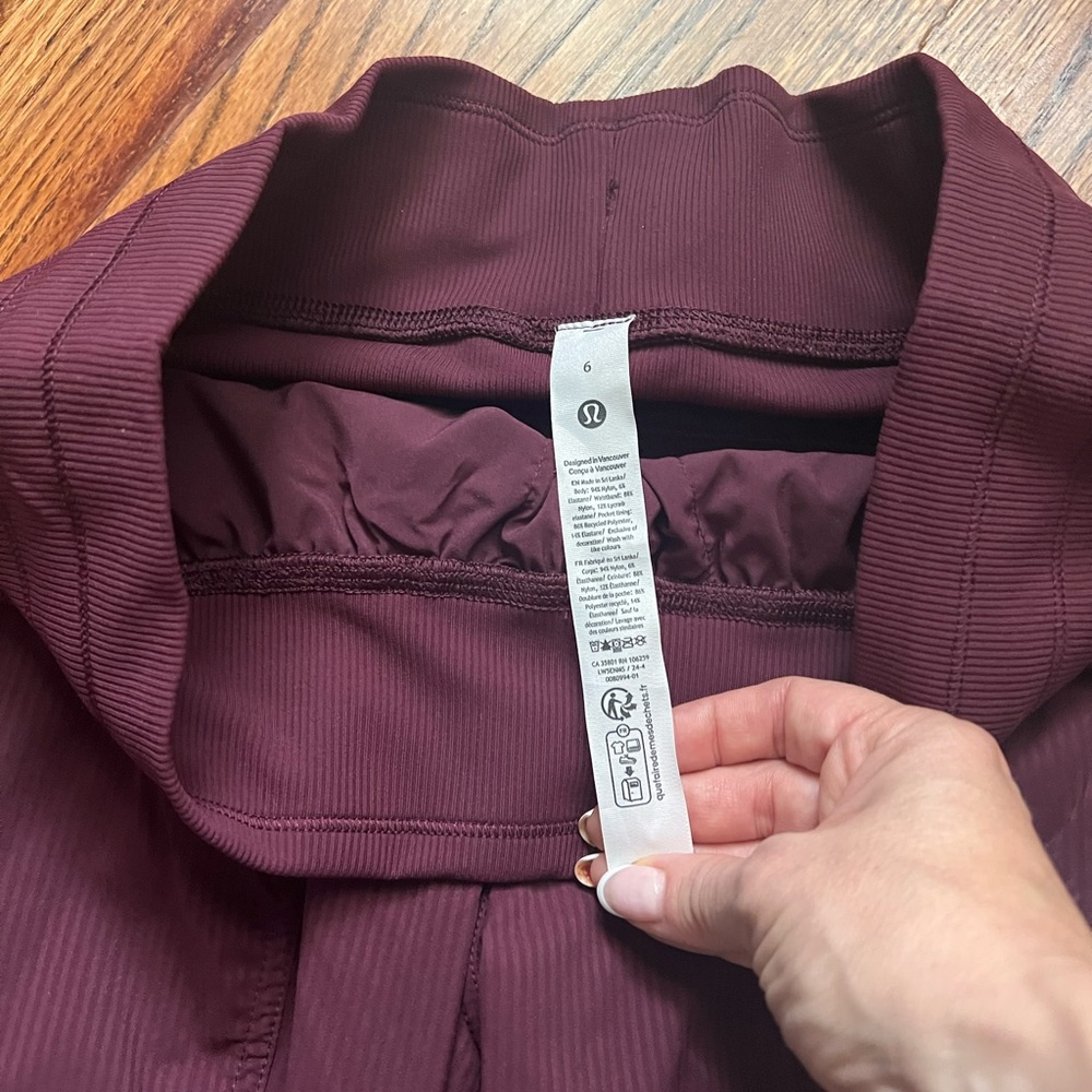 Lululemon Dance Mid Rise Burgundy Jogger Pants - Picture 3 of 3